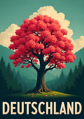 Deutschland Tree Poster
