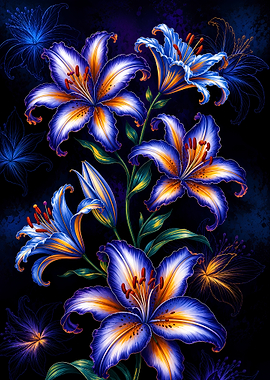 Midnight Lily Elegance