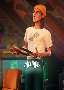 Young man holding a vinyl record