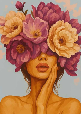 Woman with Floral Headdress