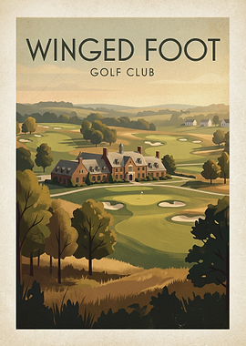 Winged Foot Golf Club Vintage Poster
