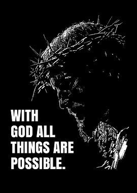 Jesus Christ Crown of Thorns Text Art