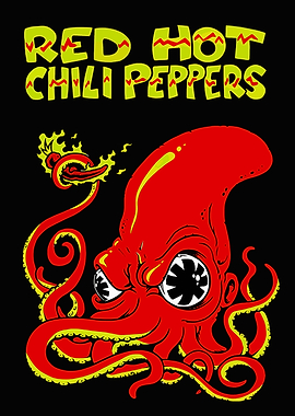 Red Hot Chili Peppers Octopus Art