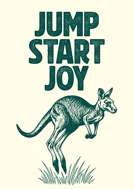 Jump Start Joy Kangaroo Illustration