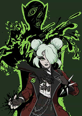 Deadlock Gothic Anime Girl with Shadow Figure