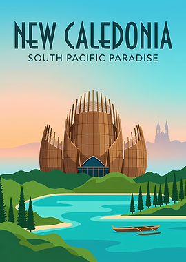 New Caledonia South Pacific Paradise Poster