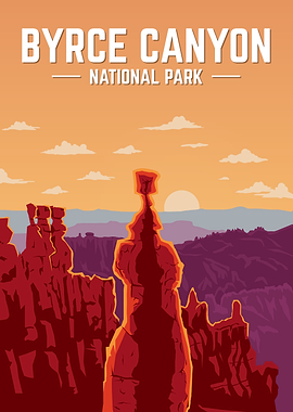 Bryce Canyon National Park Vintage Poster