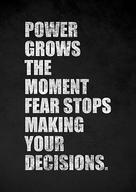 Power Grows When Fear Stops
