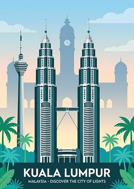 Kuala Lumpur Cityscape Poster