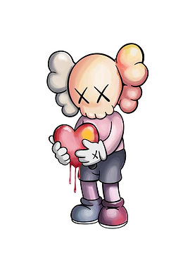 KAWS Companion with Bleeding Heart