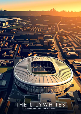Tottenham Hotspur Stadium at Sunset