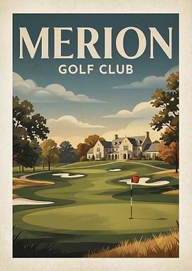 Merion Golf Club Vintage Poster