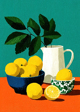 Still Life with Lemons and Pitcher