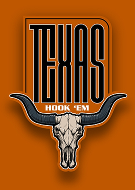 Texas Longhorns Skull Hook 'Em