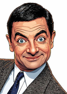 Mr. Bean Cartoon Portrait