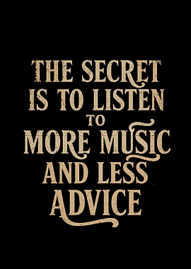 Listen to Music Advice Text Art