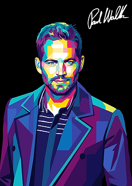 Paul Walker Pop Art Portrait