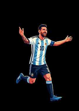 Lionel Messi celebrating a goal