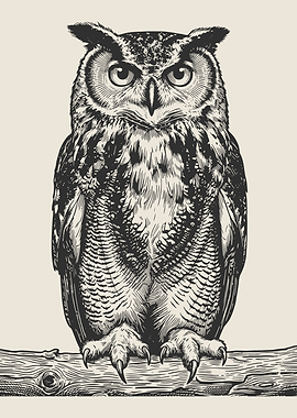 Detailed Owl Illustration