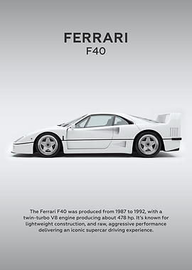 White Ferrari F40