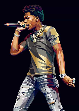 Lil Baby Performing Pop Art