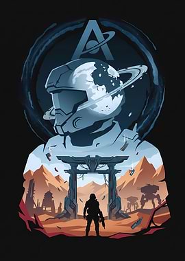Sci-fi Soldier on Alien Planet