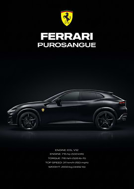 Ferrari Purosangue Black Car