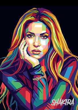 Shakira Pop Art Portrait
