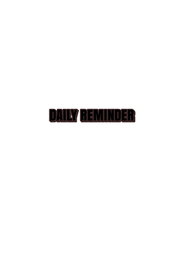 Daily Reminder Text Art