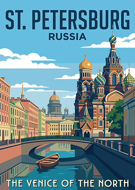 St. Petersburg Travel Poster