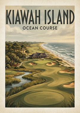 Kiawah Island Ocean Course Golf Poster