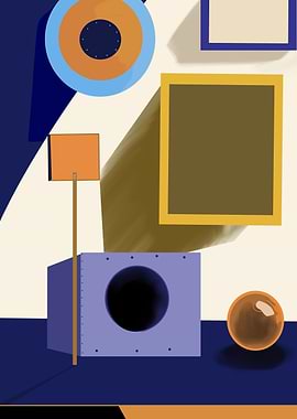 Abstract Geometric Composition with Sphere