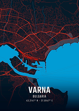Varna Bulgaria City Map