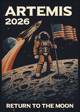 Artemis 2026 Return to the Moon Poster