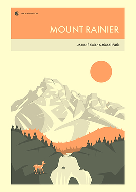 Mount Rainier National Park Poster
