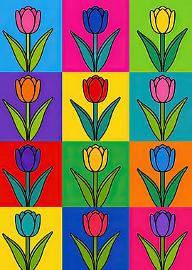 Pop Art Tulips
