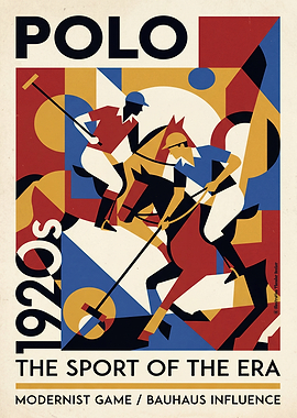 1920s Polo Sport Art