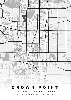 Crown Point Indiana Light Map