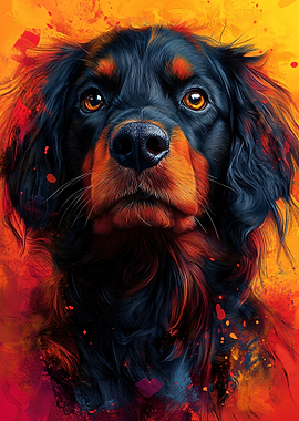 Vibrant Dog Portrait