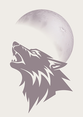 Wolf Howling at the Moon