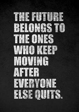 Inspirational Future Quote on Black Background