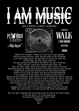 Playboi Carti I Am Music Album Cover