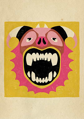 Dancing Diablitos - Monster Faces Illustrations