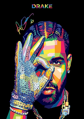 Drake Pop Art Portrait