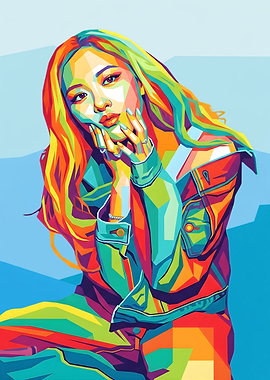 Colorful Portrait of a Woman