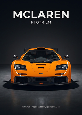 McLaren F1 GTR LM Poster