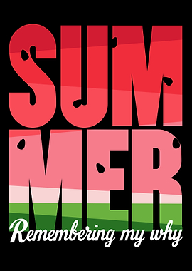 Summer Watermelon Text Art