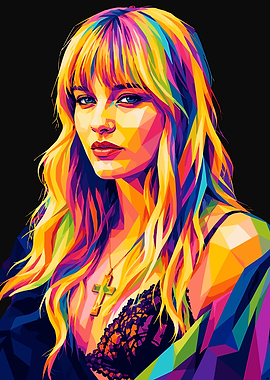 Colorful Portrait of a Woman