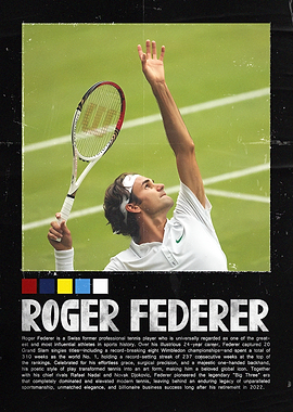 Roger Federer Tennis Poster