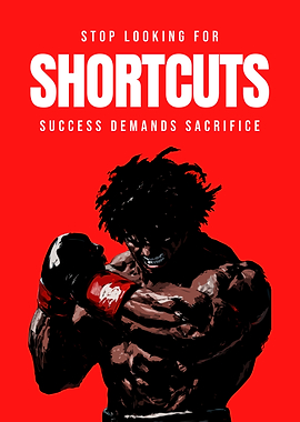 Boxing SHORTCUTS Motivation Poster